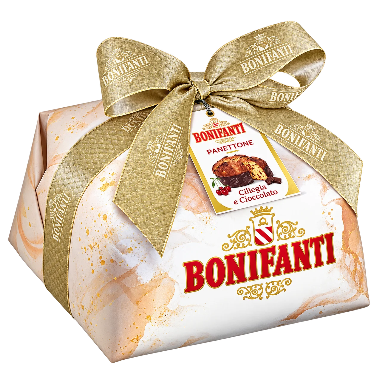 Panettone con cereza y chocolate