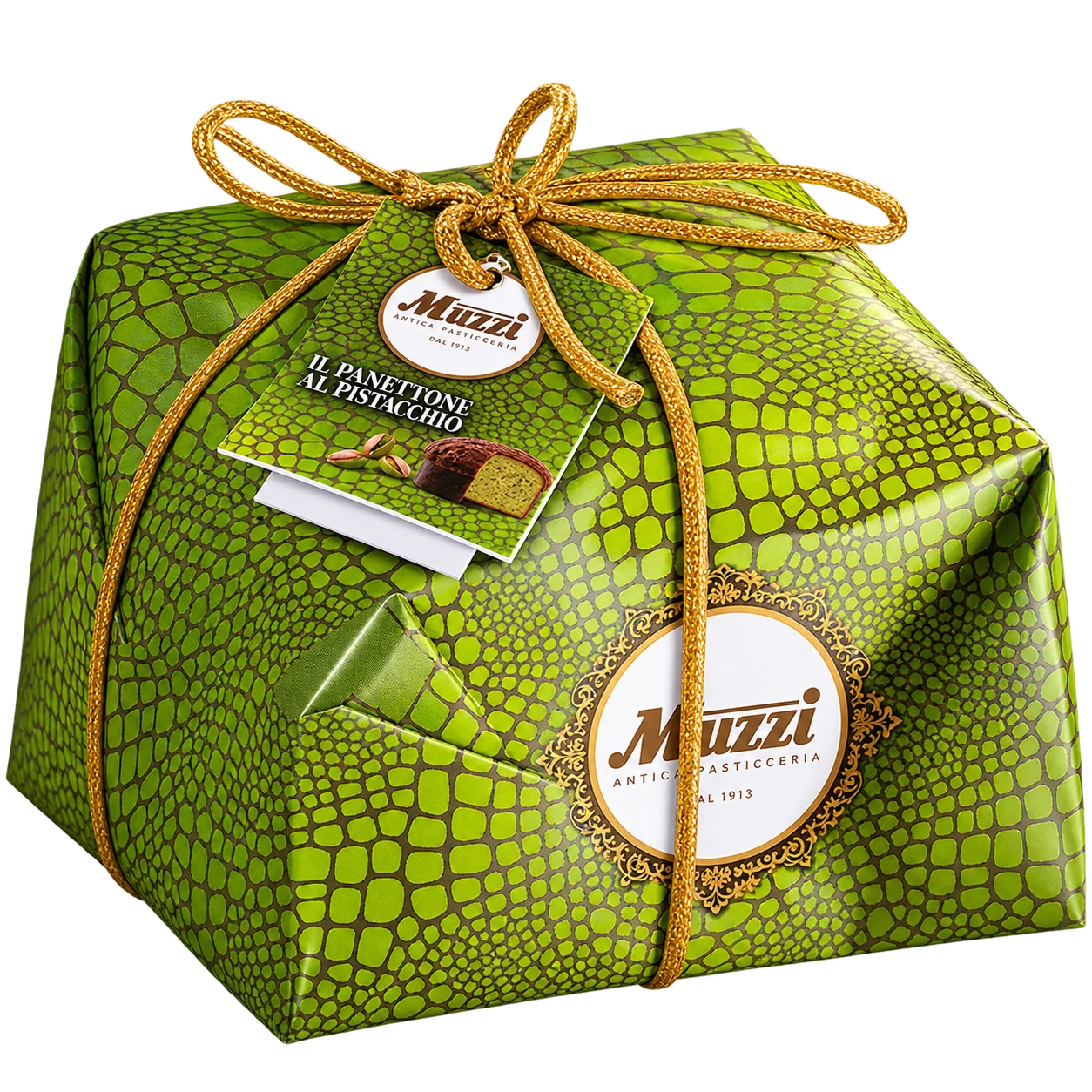 Panettone Classico Muzzi 1KG Cocodrilo Pistacho – PRODUCTO EN PREVENTA