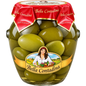 Aceitunas di Bella Cerignola gigantes en salmuera – Frasco 314 ml