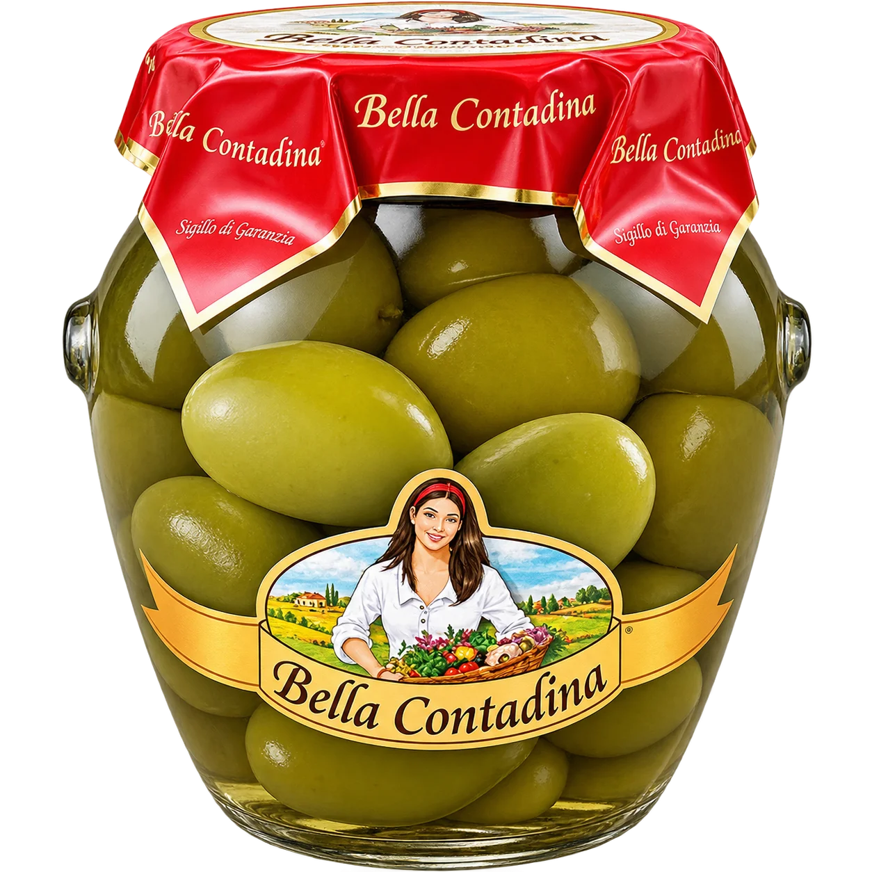 Aceitunas di Bella Cerignola gigantes en salmuera – Frasco 314 ml