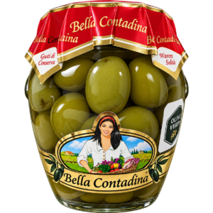 Aceitunas Nocellara del Belice Castelvetrano deshuesadas en salmuera – frasco 314 ml
