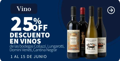 25 descuento en vinos